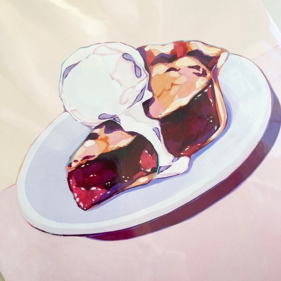 Cherry Pie A La Mode Ice Cream print - brand new, 8" x 10" - Picture 3 of 4